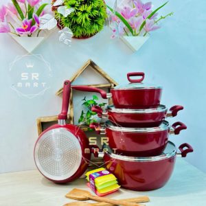 9 Pcs Super Ceramic Coting Cookware Set