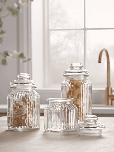 WhatsApp Image 2025-09-24 at 3.15.08 PM 3 Pcs Glass Jar With Glass Lid J450 - Image 1