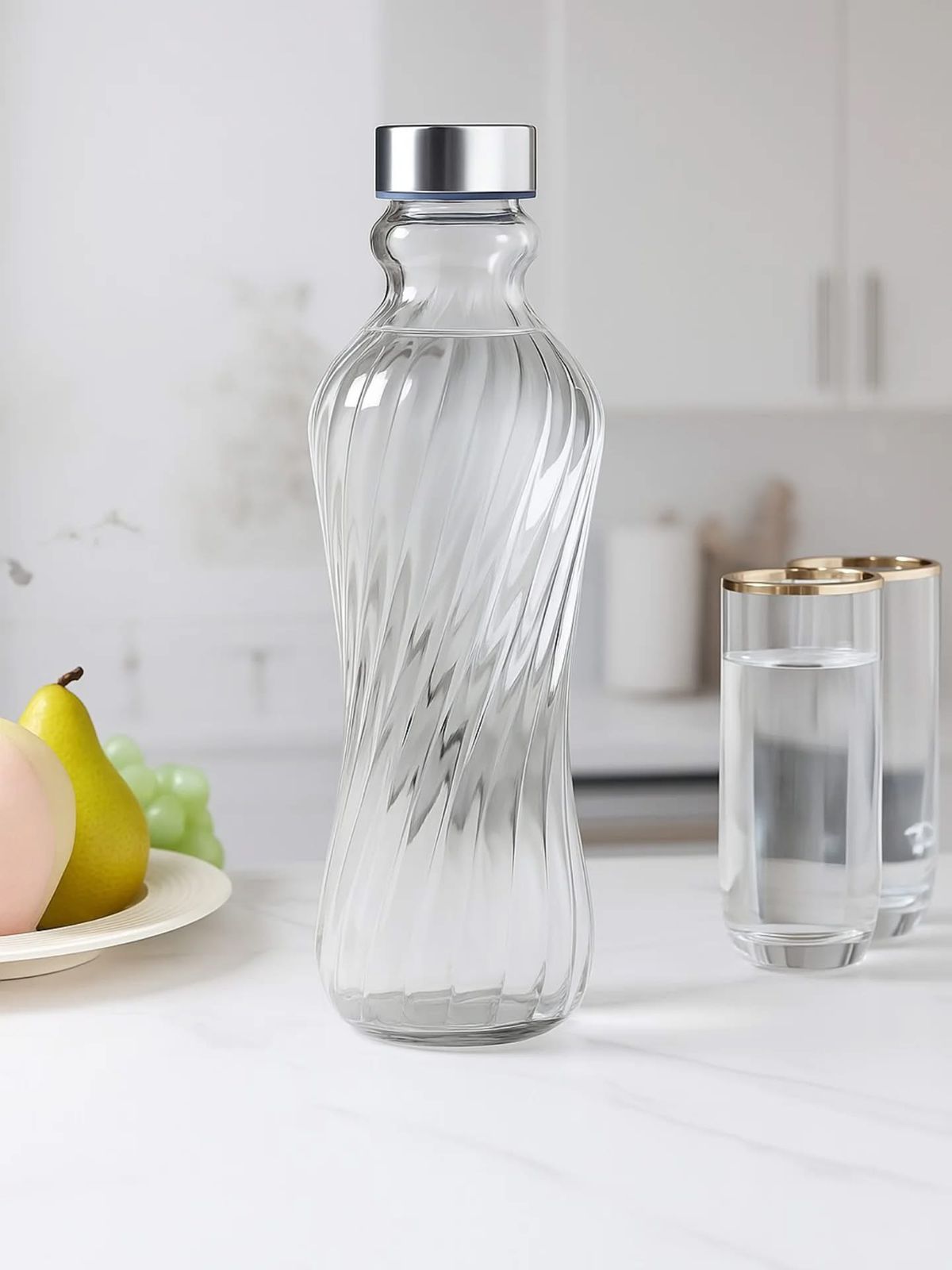 WhatsApp Image 2025-10-01 at 4.06.30 PM Step Design Glass Water Bottle- 1 Liter 008 - Image 1