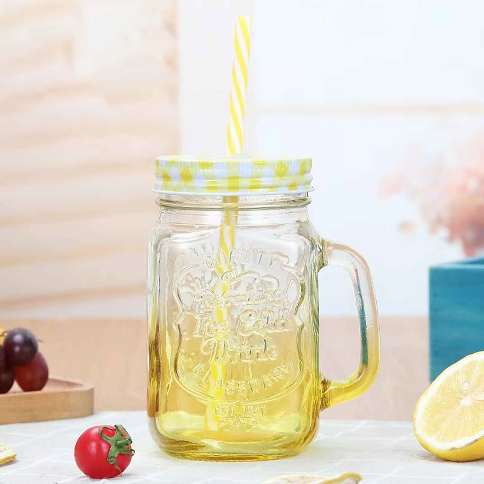 WhatsApp Image 2025-10-14 at 2.18.45 PM 500ML Mason Mug With Handle & Straw - Image 1